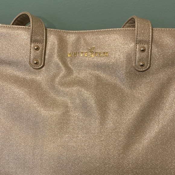 Gold Sparkle White Elm Aquila Bag w/long strap& dust cover- NWT- sold out color! - Picture 2 of 11